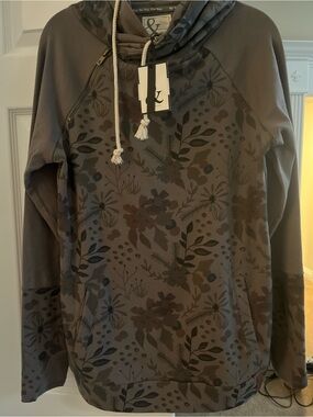 AMPERSAND AVE Floral Hooded Sweatshirt